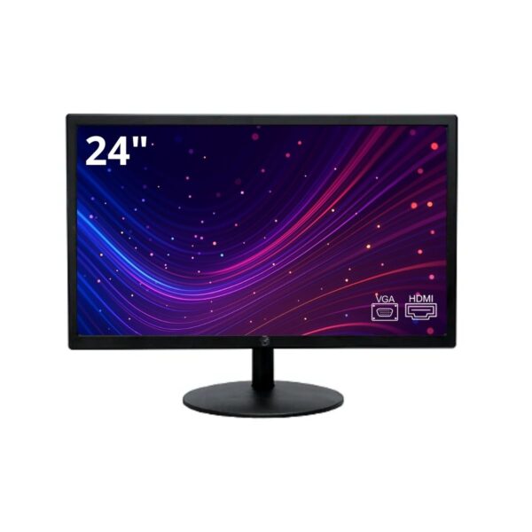 MONITOR LED 24" WIDESCREEN BOX PRETO 110V/220