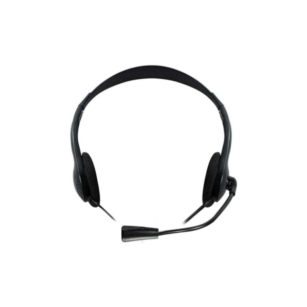 Headset com Fio Hf1000 Conexao P2 Cabo de 180cm Driver 30mm Potencia 100mw Microfone Flexivel Preto