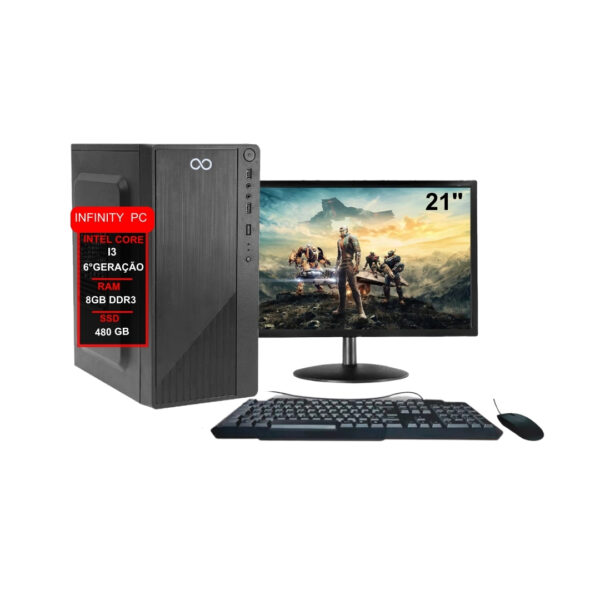 Computador I5 6ª 16gb Ddr3 480gb Monitor 21