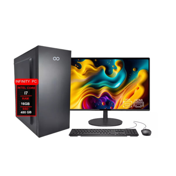 Computador Completo Intel Cpu I7, 16gbram, Ssd480,monitor 22