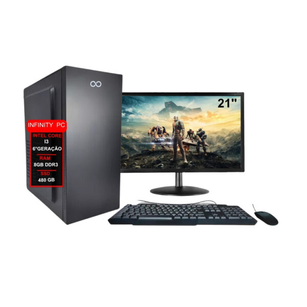 Computador I5 6ª 16gb Ddr3 480gb Monitor 21