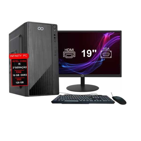 Computador I7 2ª 16gb Ssd 120gb Monitor 19