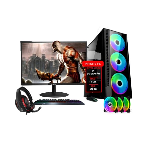 Computador I7 3ª 16gb Ssd 512gb Gt730 4gb Monitor 23 Kit