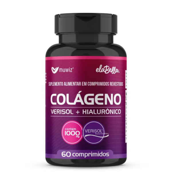 Colágeno Verisol + Ácido Hialurônico 1000mg ? 60 Comprimidos | Muwiz