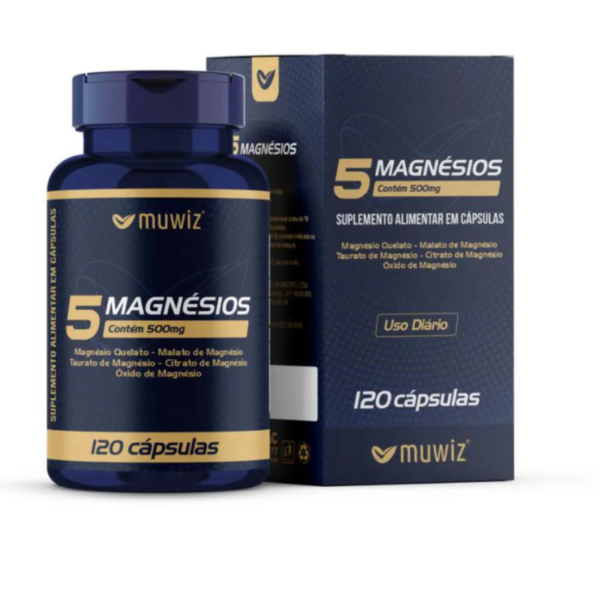 KIT 3X 5 MAGNESIO 500MG MUWIZ 120 CAPSULAS