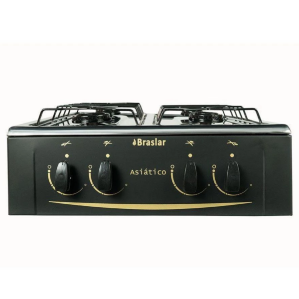 Fogão 4 Bocas Asiático ? Preto ? Código 10010045 ? Box IF