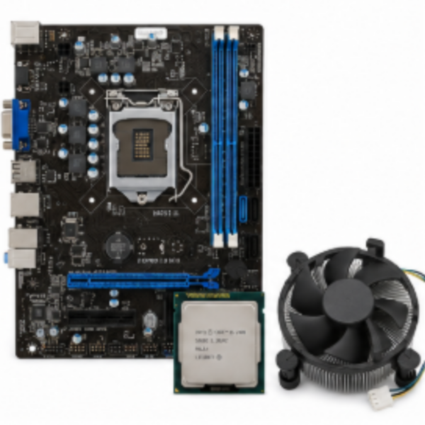 Kit Placa Mãe H61 1155 + Processador Intel I5 2400 + Cooler