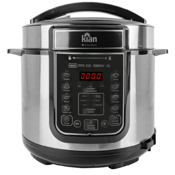 PANELA DE PRESSÃO ELÉTRICA KIAN PPE-102 6L INOX 127V