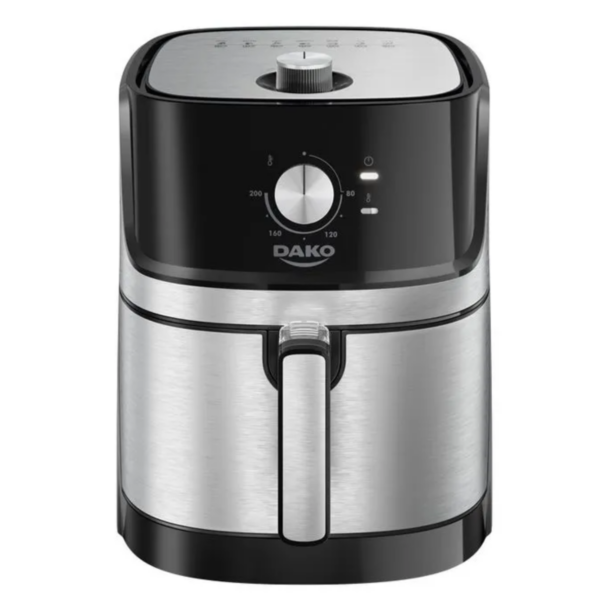 FRITADEIRA AIR FRYER DAKO 5L ANALOGICA 127V 1700W CESTO ANTIADERENTE PRETA